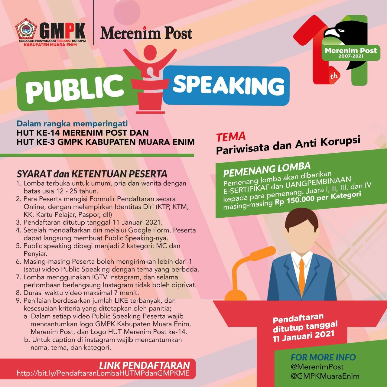 Lomba Public Speaking Tema Anti Korupsi